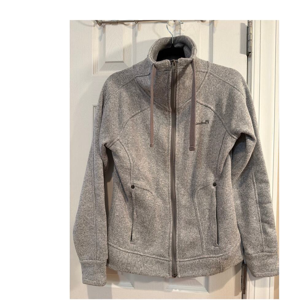Avalanche Grey Heather Sweater Fleece Full Zip Mock Neck Jacket S
